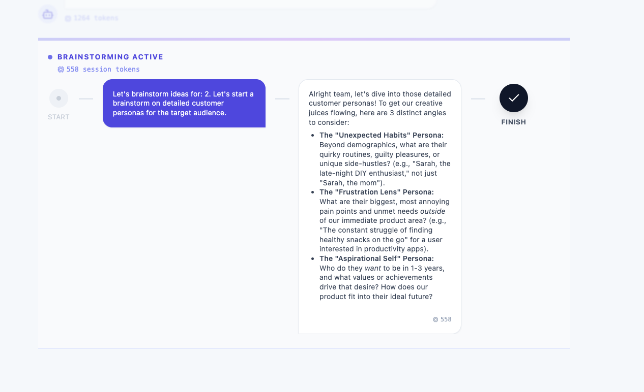Diagram illustrating the Branch and Fold UX methodology for managing AI conversational context