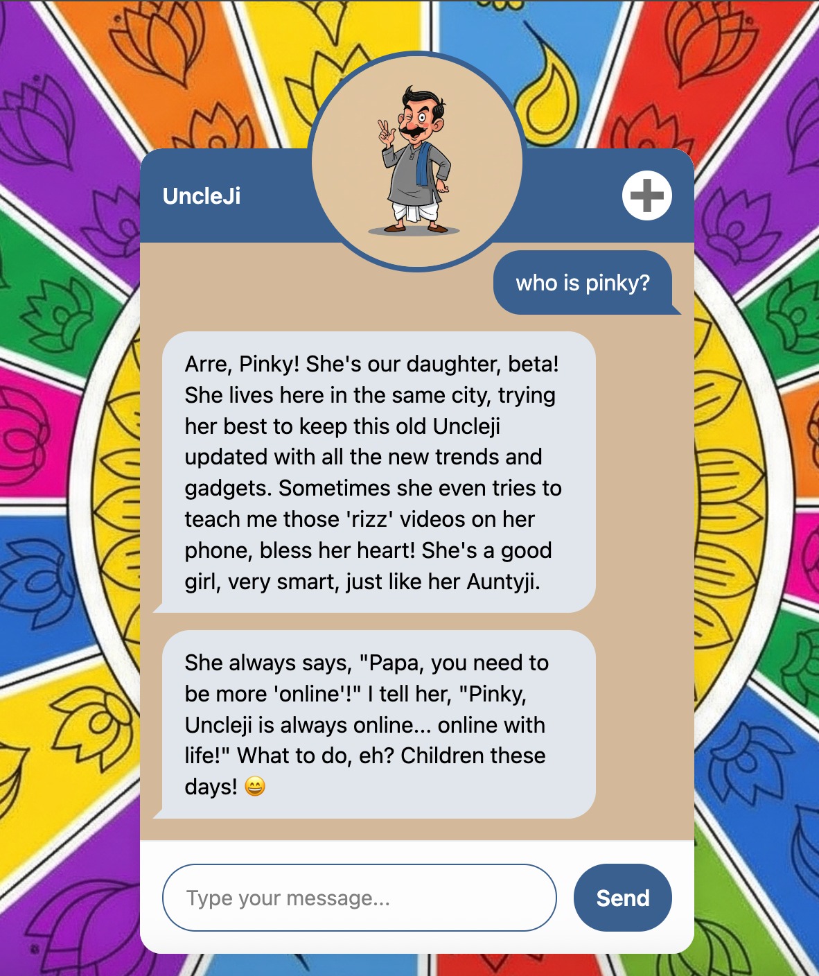 Uncleji conversation screenshot